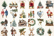 Rustic Winter Christmas Clipart, an Illustration by Libby Wishes (Thumbnail 2 of 6)
