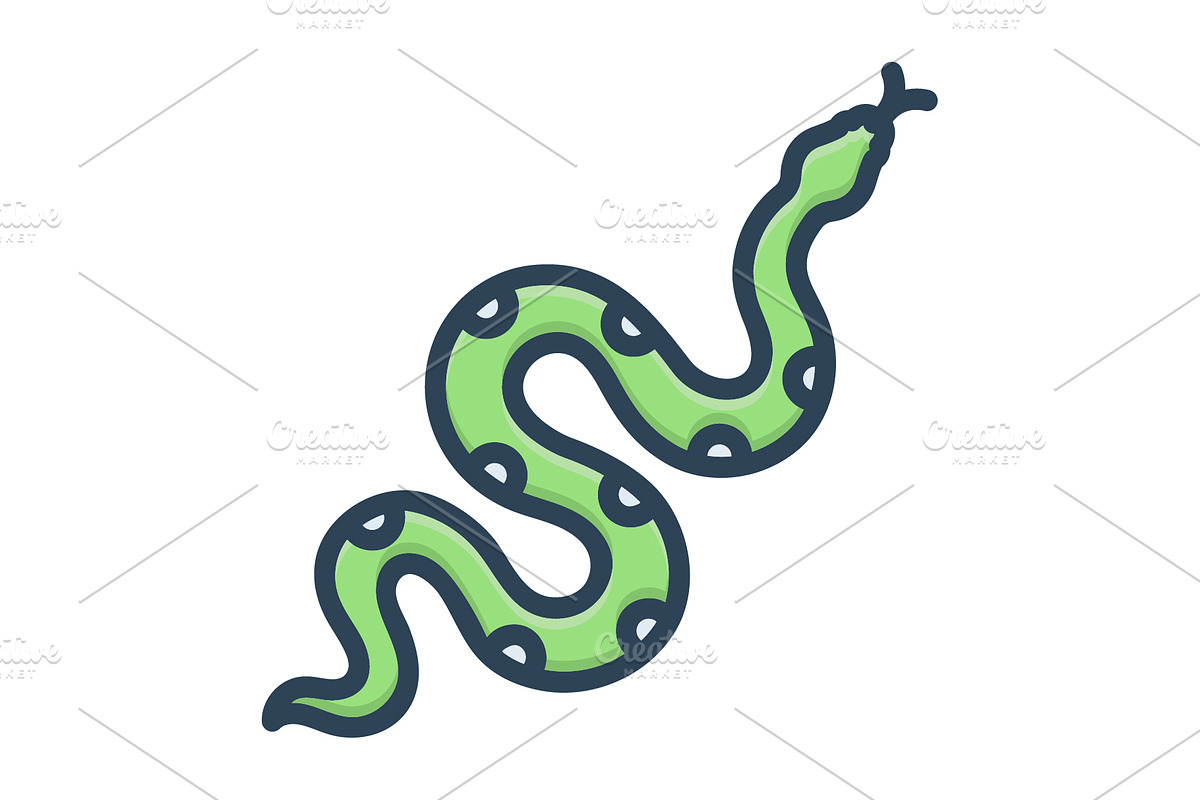 Snake viper color icon, a Duotone Icon by Creative priyanka