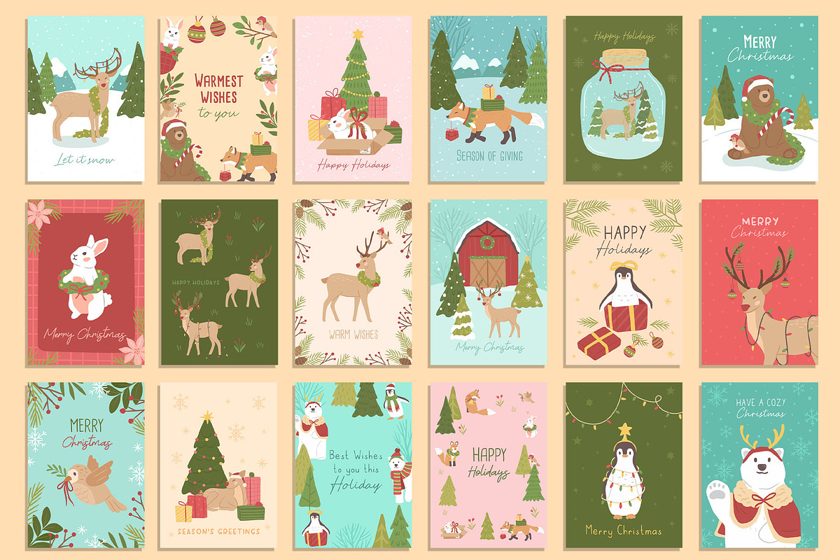 Christmas Animals Illustrations, a Graphic by CreativeChristiana (Photo 8 of 8)