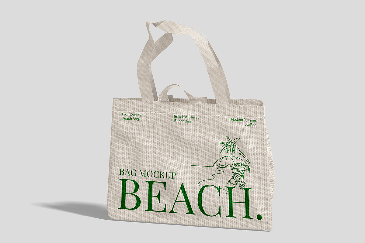 Beach Bag Mockup, a Household Mockup by Permadi Creative (Photo 3 of 5)