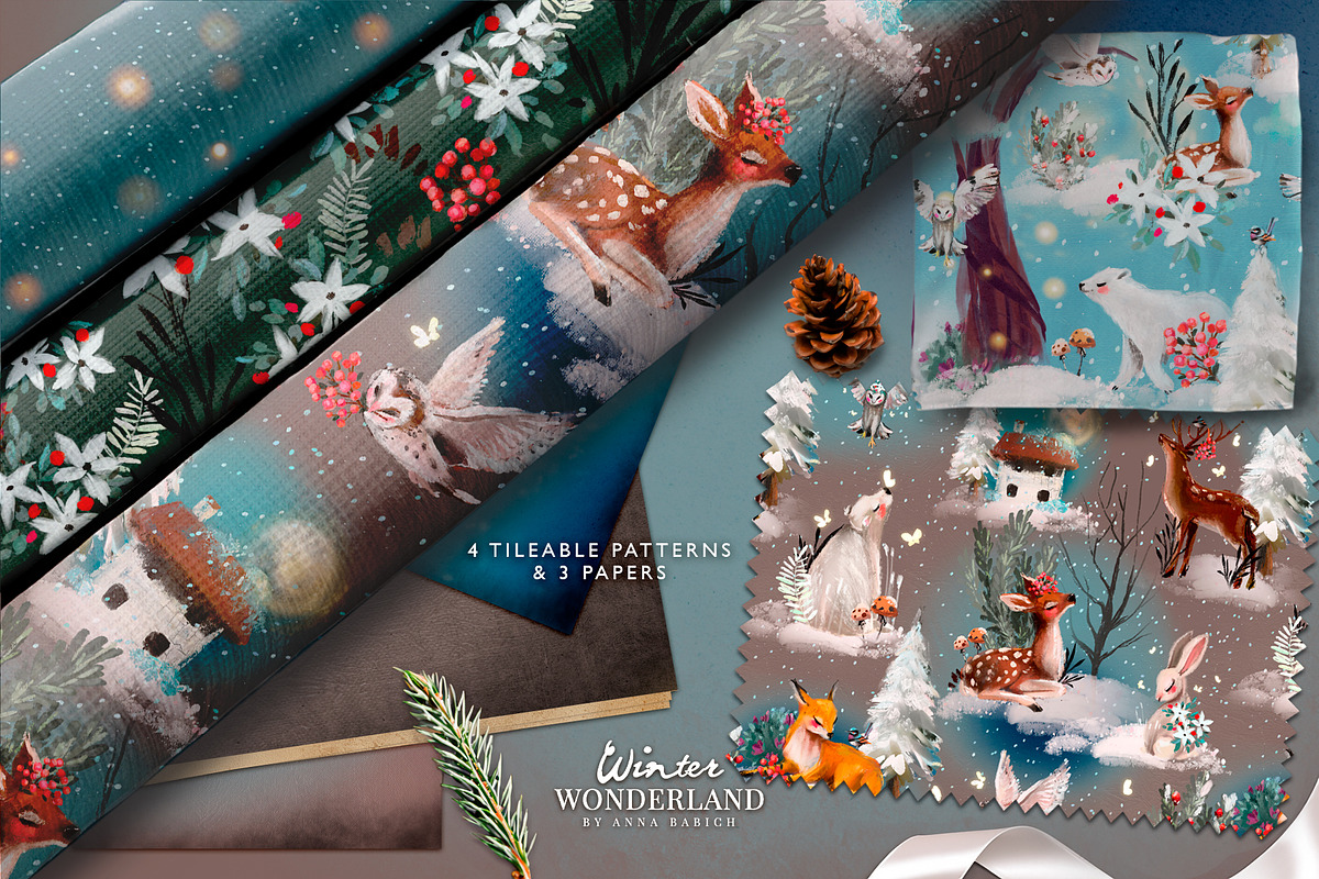 Winter Wonderland Oil Clipart, an Animal Illustration by Anna Babich (Photo 7 of 8)