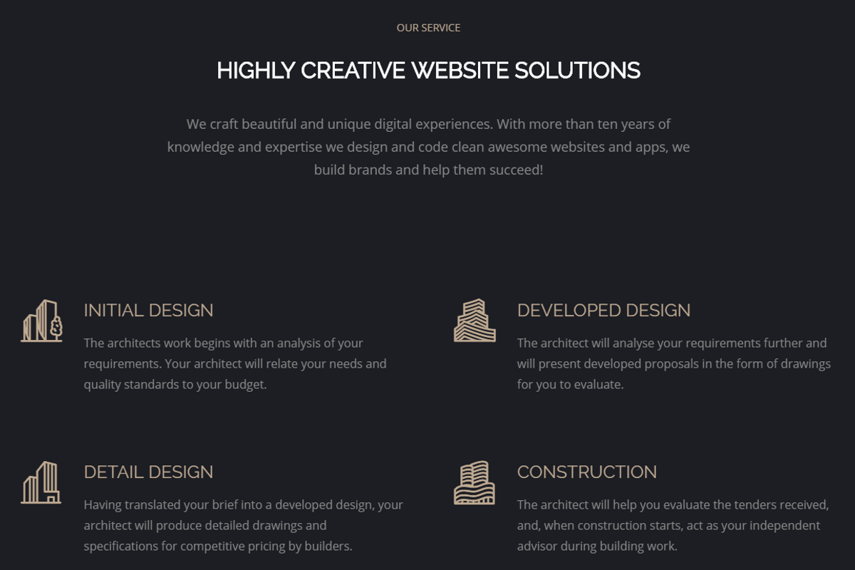 Architect WordPress Theme, a WordPress Template by Visualmodo (Photo 3 of 16)