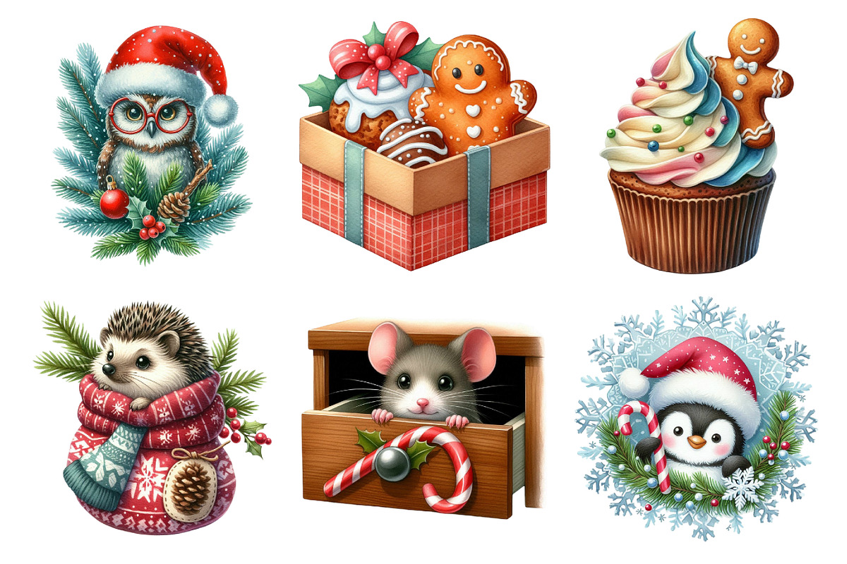 Peeking Christmas Sublimation Cipart, an Illustration by Daily.Designs (Photo 5 of 5)