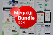 Mega UI Website Template Bundle, a Landing Page Template by DesignsLab (Thumbnail 1 of 22)