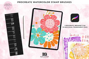 Procreate Watercolor Brush Stamps
