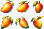Summer Yellow Mango Clipart, an Illustration by Black Bird Studio (Thumbnail 3 of 6)