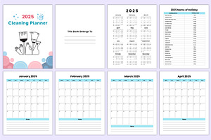 2025 Cleaning Planner Canva Template