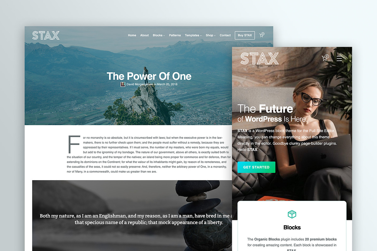STAX - WordPress Multi-Purpose Block, a WordPress Template by Organic Themes (Photo 5 of 5)