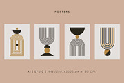 Mid-Century Modern Posters, a Decorative Illustration by Léo Alexandre (Thumbnail 2 of 11)