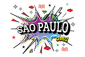 Sao Paulo Comic Text In Pop Art