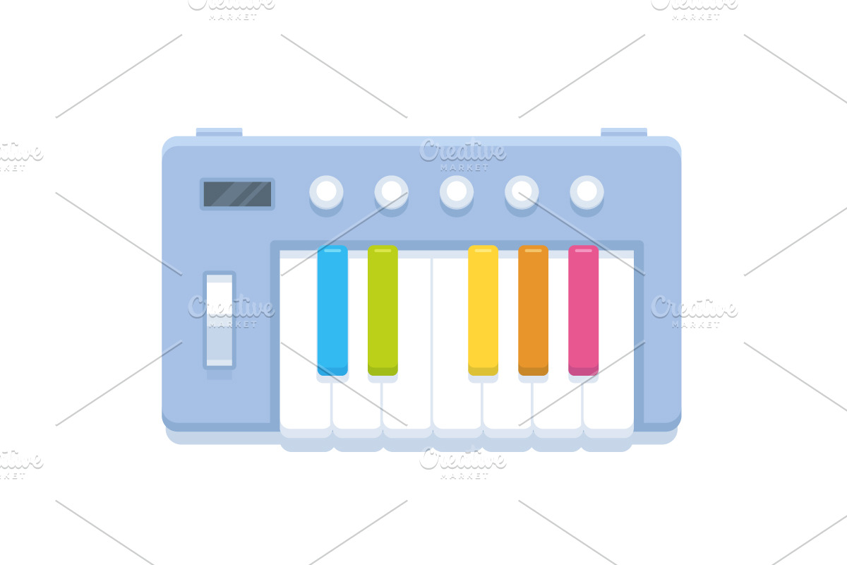Midi Keyboard, an Object Illustration by Vector Kitchen by Zoljo