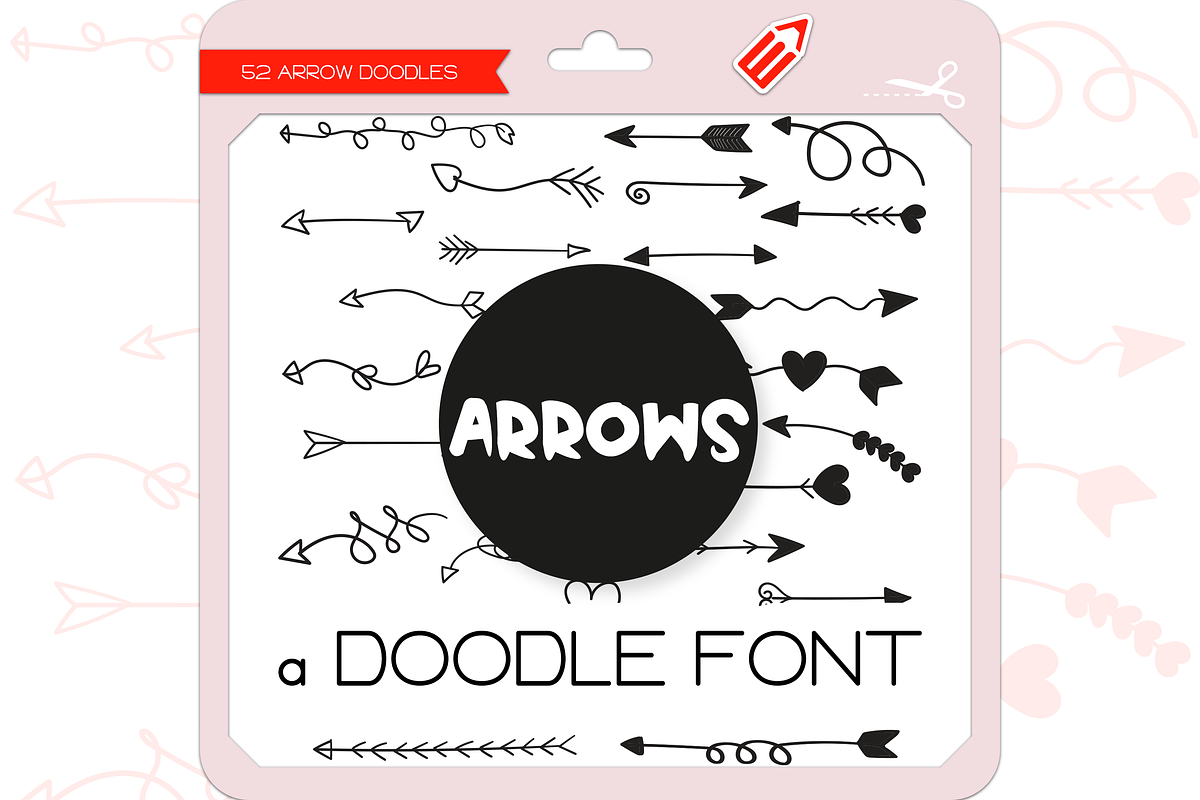Arrow Doodles - Dingbats Font, a Symbol Font by WADLEN (Photo 1 of 7)