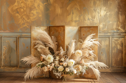 Rusty gold, room divider, backdrop, a Background Photo by Virgo Studio