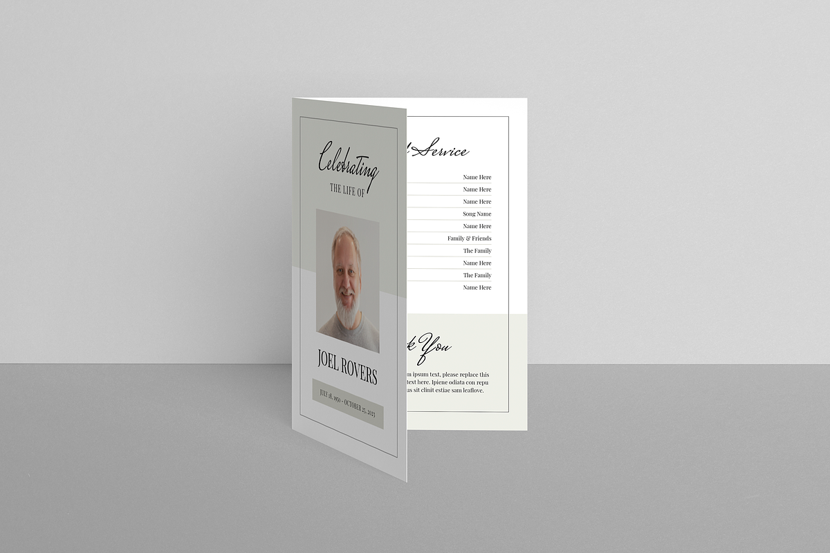 Funeral Program | MS Word & Indesign, a Brochure Template by Leaflove (Photo 4 of 5)