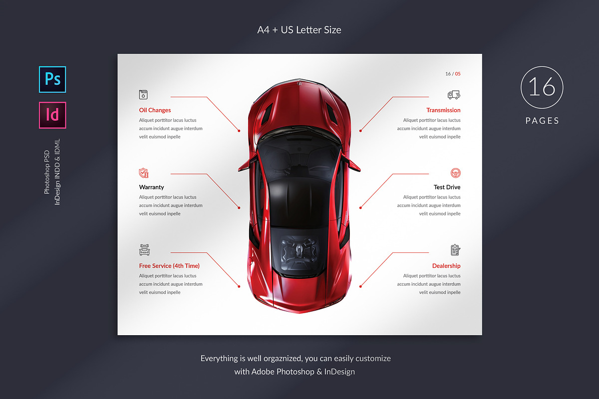 Car Brochure + Powerpoint Template, a Brochure Template by Orcshape Studio (Photo 2 of 13)