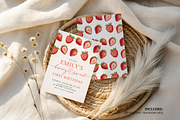 Red Bow Strawberry Birthday Invite, a Templates & Theme by Digital_Mind (Thumbnail 2 of 3)