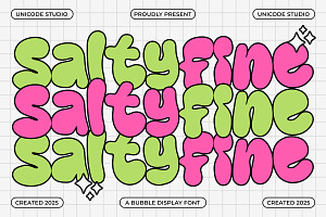 Saltyfine – Fun Bubble Display Font