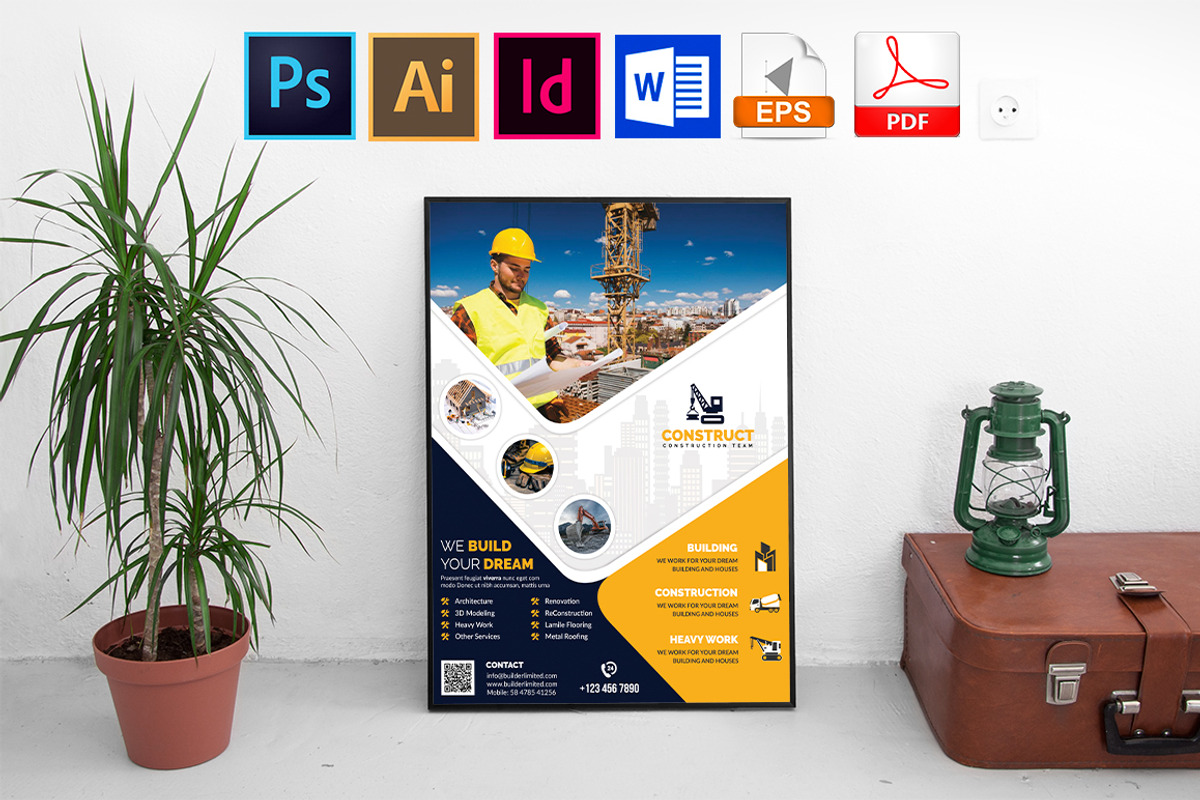 10 Construction Poster Bundle, a Flyer Template by Imagine Design Studio (Photo 11 of 12)