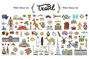 Vector set on the theme of travel, an Object Graphic by Olga Chuklay (Thumbnail 1 of 2)