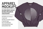 Gildan Crewneck Sweatshirt Mockups, a Shirt Mockup by GraphicHero (Thumbnail 1 of 6)