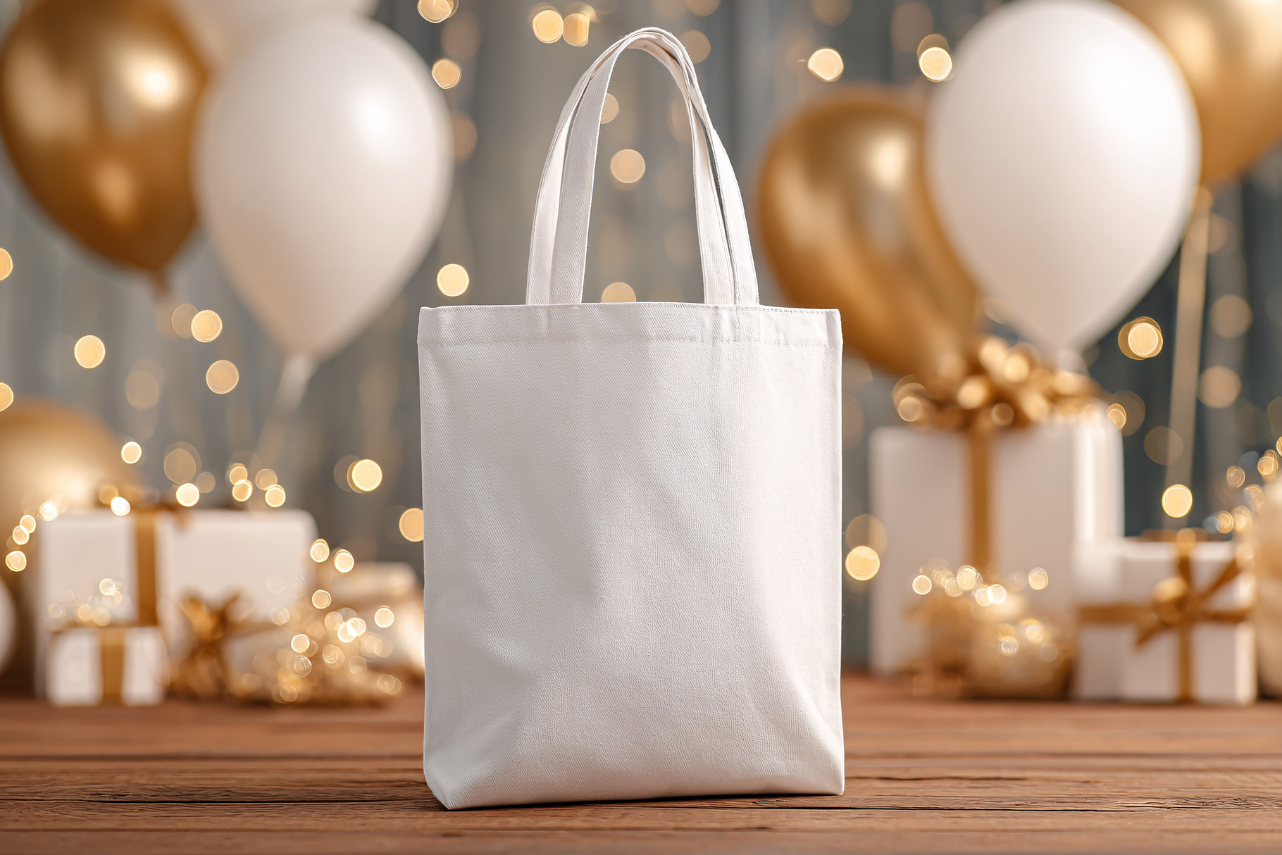Tote Balloons Gift Mockup, a Beauty & Fashion Photo by shahsoft
