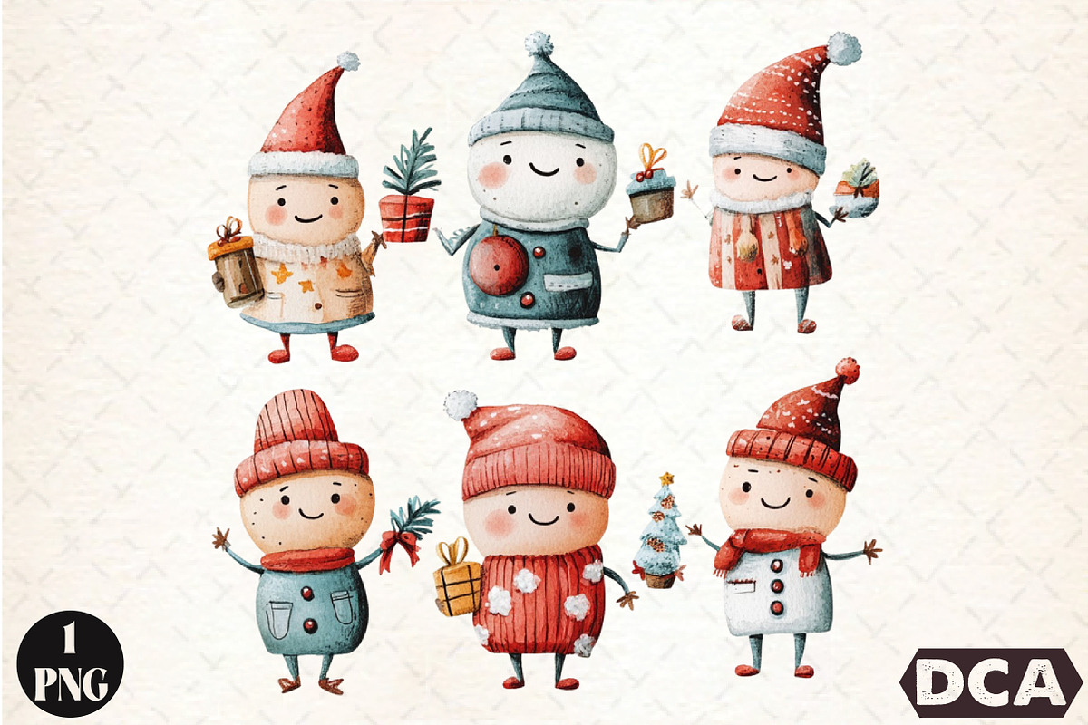 Holiday Characters Animal PNG, an Animal Illustration by DreamCafeArt (Photo 1 of 6)