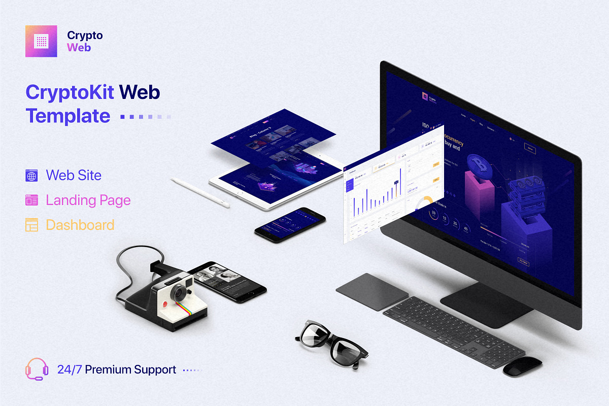 Crypto HTML Web Template, a HTML Template by TemplateZuu (Photo 1 of 11)