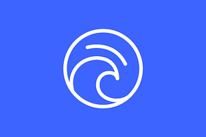 ocean wave water simple logo, a Branding & Logo Template by devastd