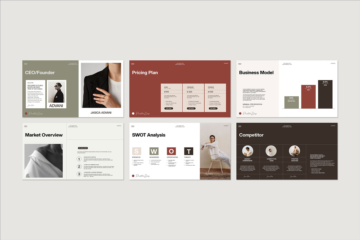 Minimal Presentation Template preview 5