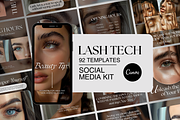 Lash Tech Canva Templates, a Social Media Template by DesignsbyMariaStudio (Thumbnail 1 of 10)