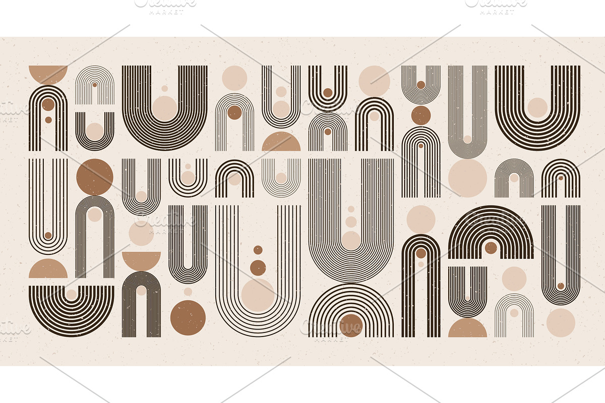 Arch and circle elements, modern, an Illustration by 32pixels