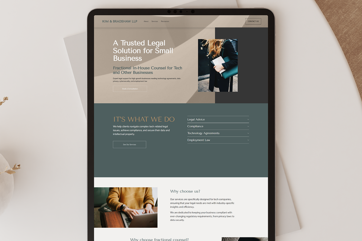 The Kim Squarespace Template for Legal preview 3
