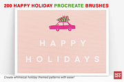 200 Happy Holiday Procreate Brushes, a Brush Add-On by CC CREATIVE CO (Thumbnail 16 of 16)