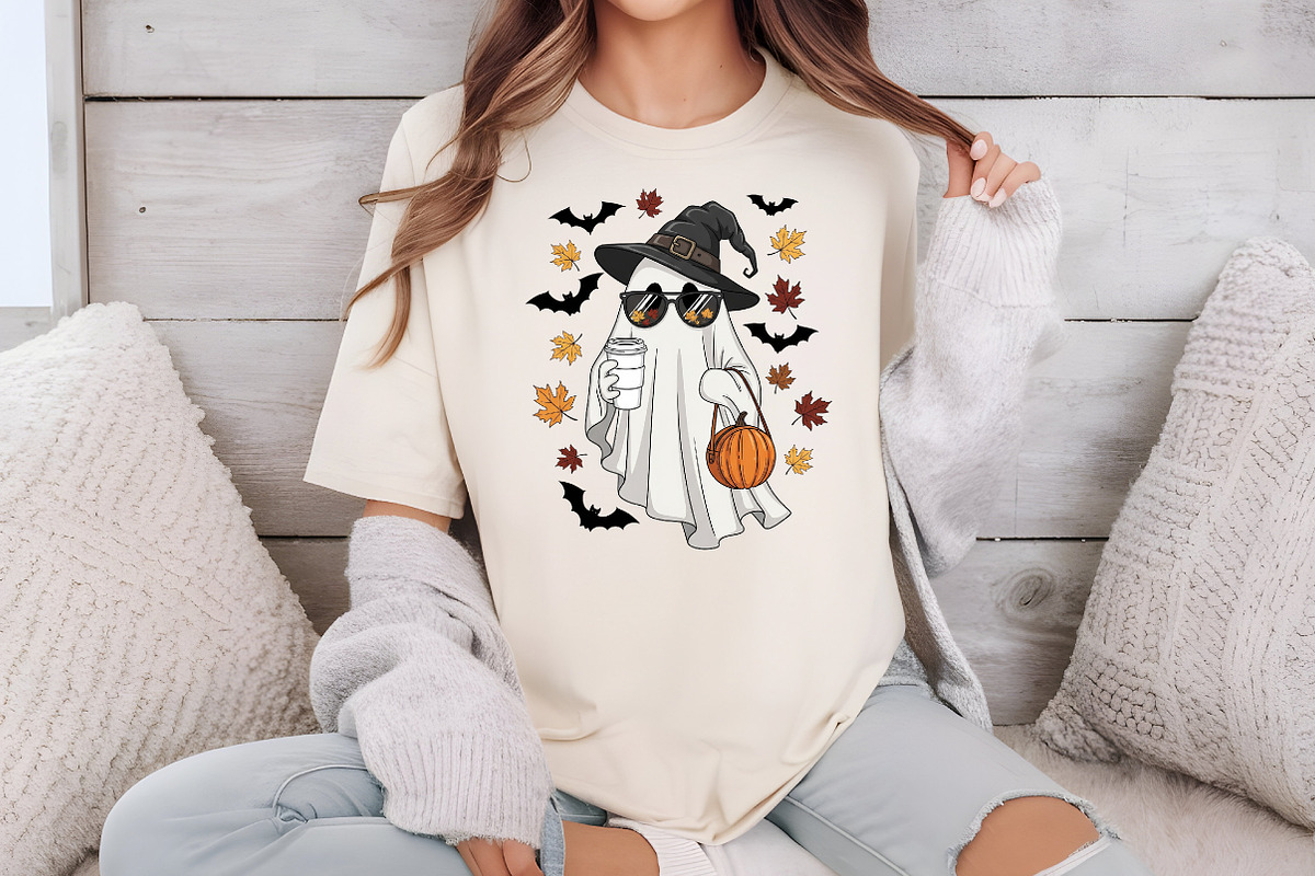 Cute Halloween Ghost PNG, a Graphic by Libby Wishes (Photo 2 of 6)