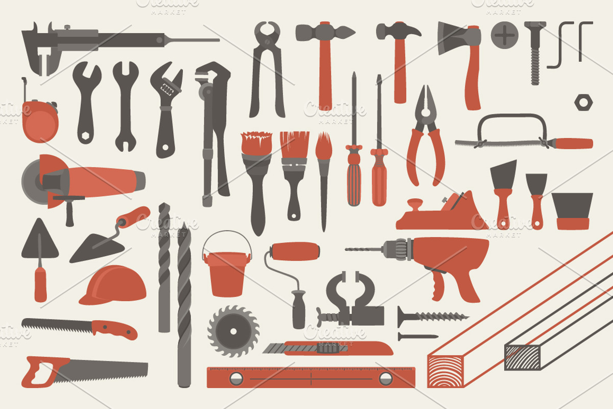 Repair and Workers Vector Drawings, an Object Illustration by Adiemus (Photo 3 of 6)