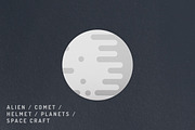 12 Vibrant Space Icons, an Outline Icon by Milktoast (Thumbnail 6 of 12)