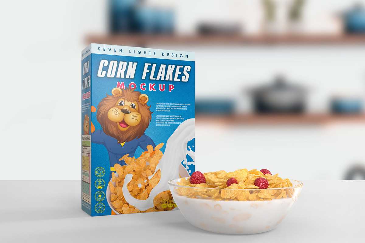 Cereal Package Mockup, a Packaging Mockup by Seven Lights (Photo 2 of 15)