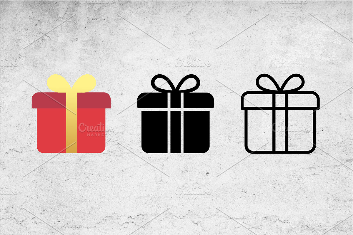 Gift Box Icons Set, an Outline Icon by Artonix (Photo 2 of 2)
