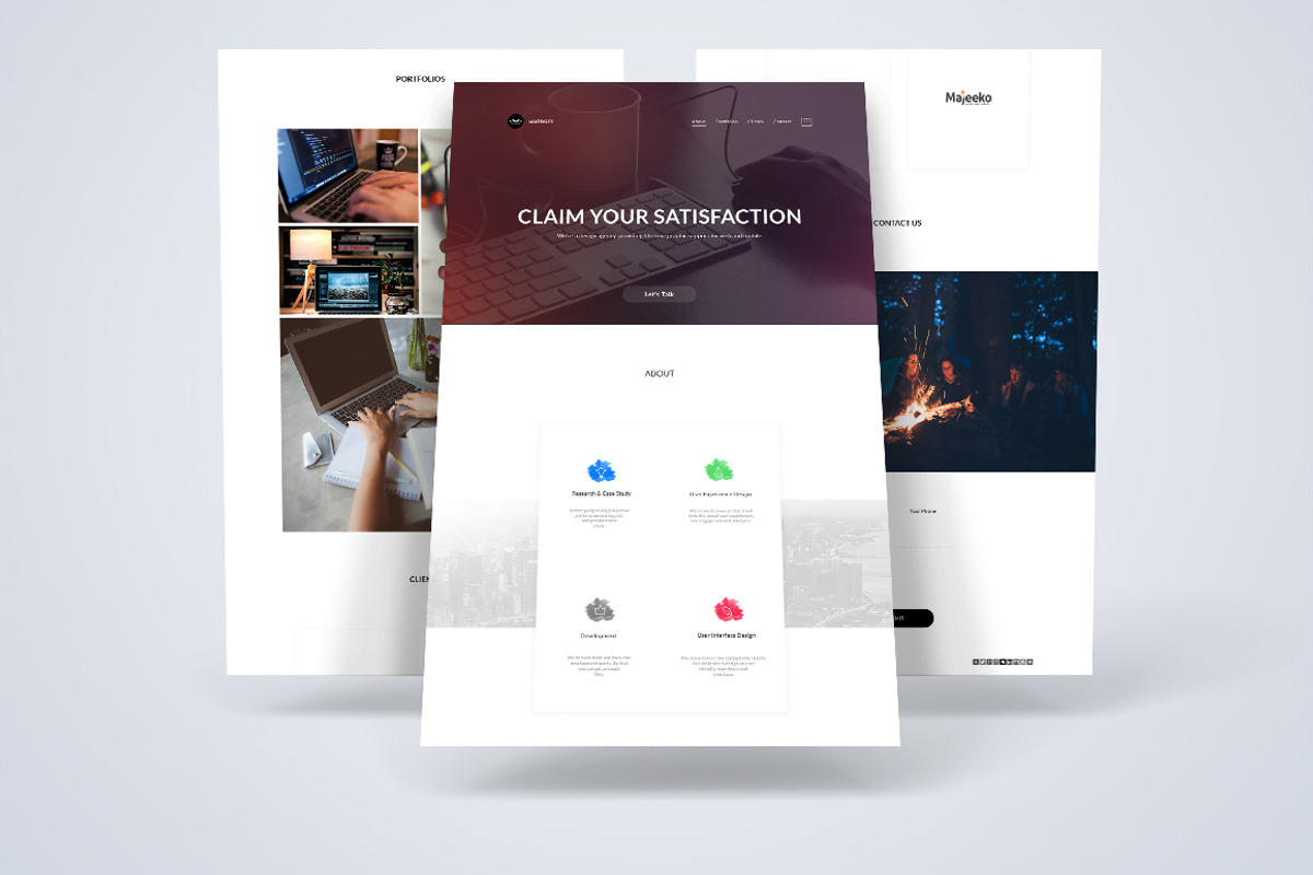 One Page Responsive PSD Template, a Landing Page Template by muradmkts