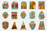 Camping Badges. Summer Travel Logos, a Branding & Logo Template by JeksonGraphics (Thumbnail 2 of 7)