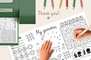 Garden coloring activity placemats, an Education Illustration by Lexi Claus (Thumbnail 6 of 6)