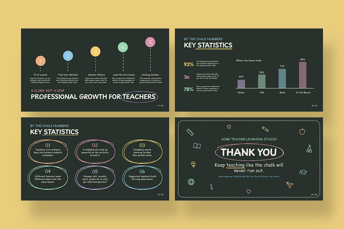 Chalkboard School Education Presenta, a Presentation Template by BrandPacks (Photo 6 of 7)