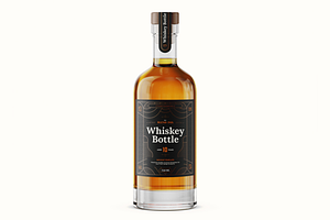 Whiskey Bottle Mockup Template, a Product Mockup by Se٧enStudio