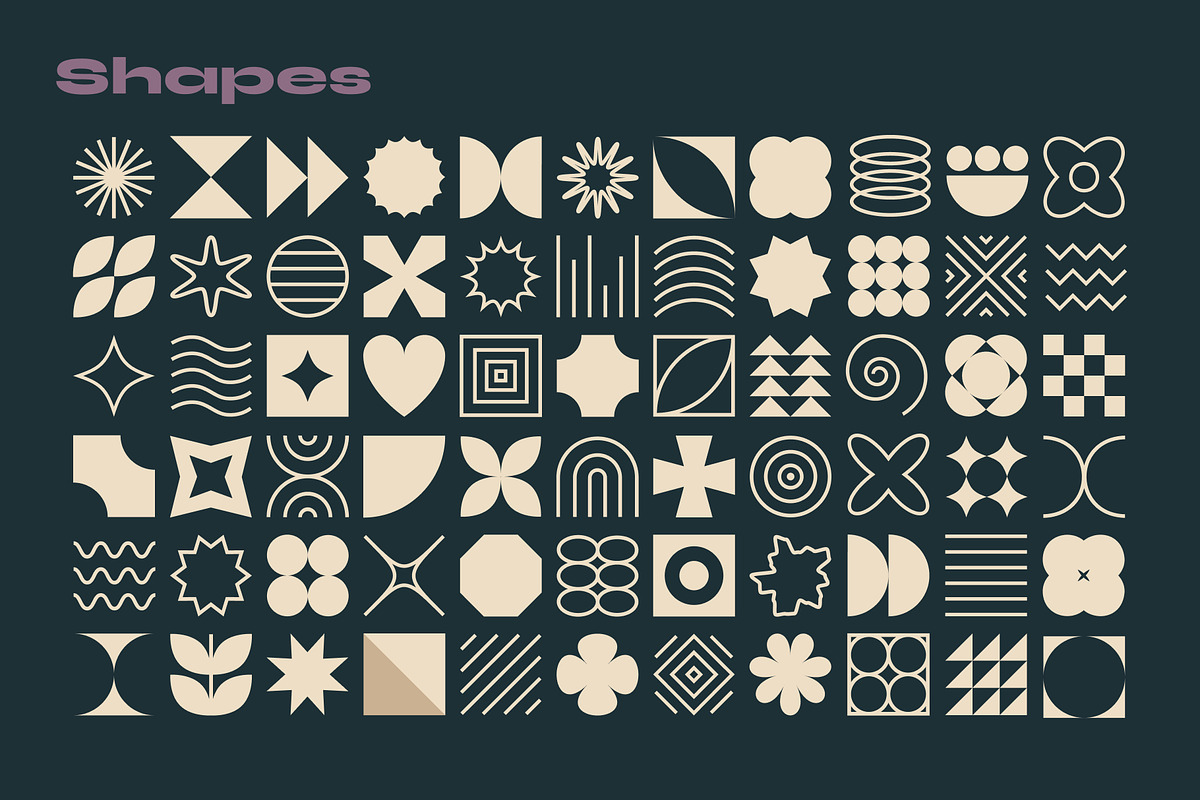 Neo-Geometric Shapes & Compositions, a Decorative Illustration by VectorBird (Photo 2 of 5)