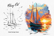 Classy Oil Illustrator Brushes, a Brush Add-On by brushapes.com (Thumbnail 6 of 7)