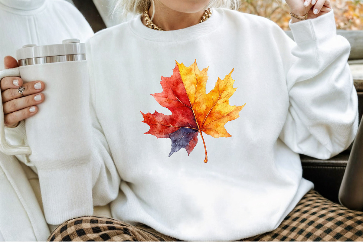 Watercolor Fall Autumn Leaves Clipar, an Illustration by Sublimation Artist (Photo 4 of 6)