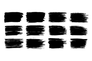 Paint brush. Black ink grunge brush, an Illustration by the8monkey