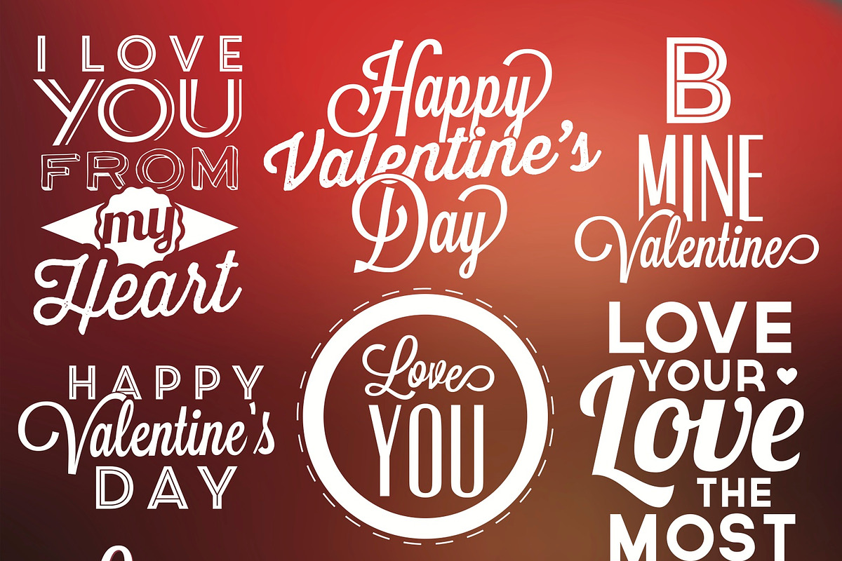 Valentine's Day Labels Vector Pack, an Object Graphic by EezyPremium