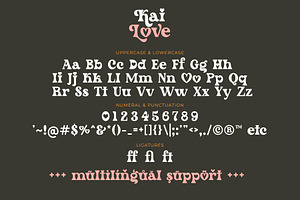 Kai Love - Serif Font With Heart