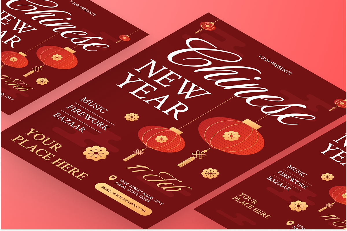 Lunar New Year Flyer Set, a Flyer Template by Annora Studio (Photo 5 of 6)